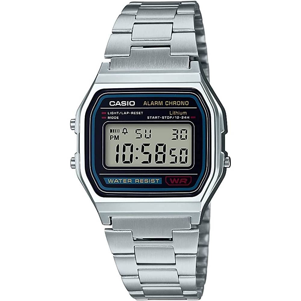 Casio Men's A158WA-1DF Stainless Steel Digital Watch