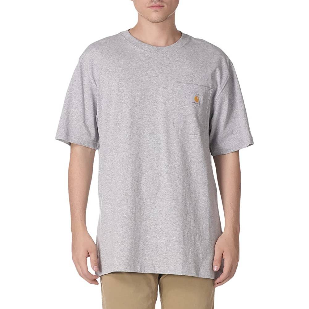 Carhartt Men's Loose Fit Heavyweight Short-Sleeve Pocket T-Shirt | Multiple Colors and Sizes - HG