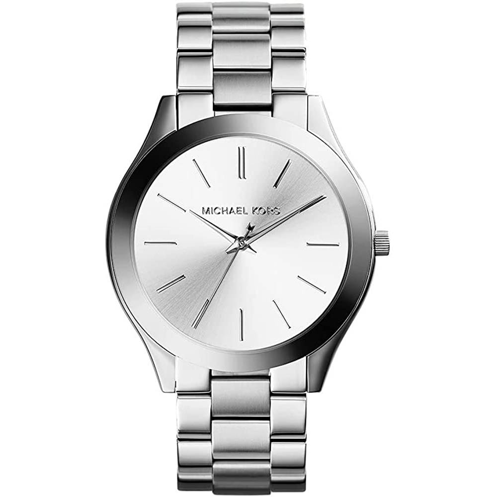 Michael Kors Women's Slim Runway Three-Hand Stainless Steel Quartz Watch - SS