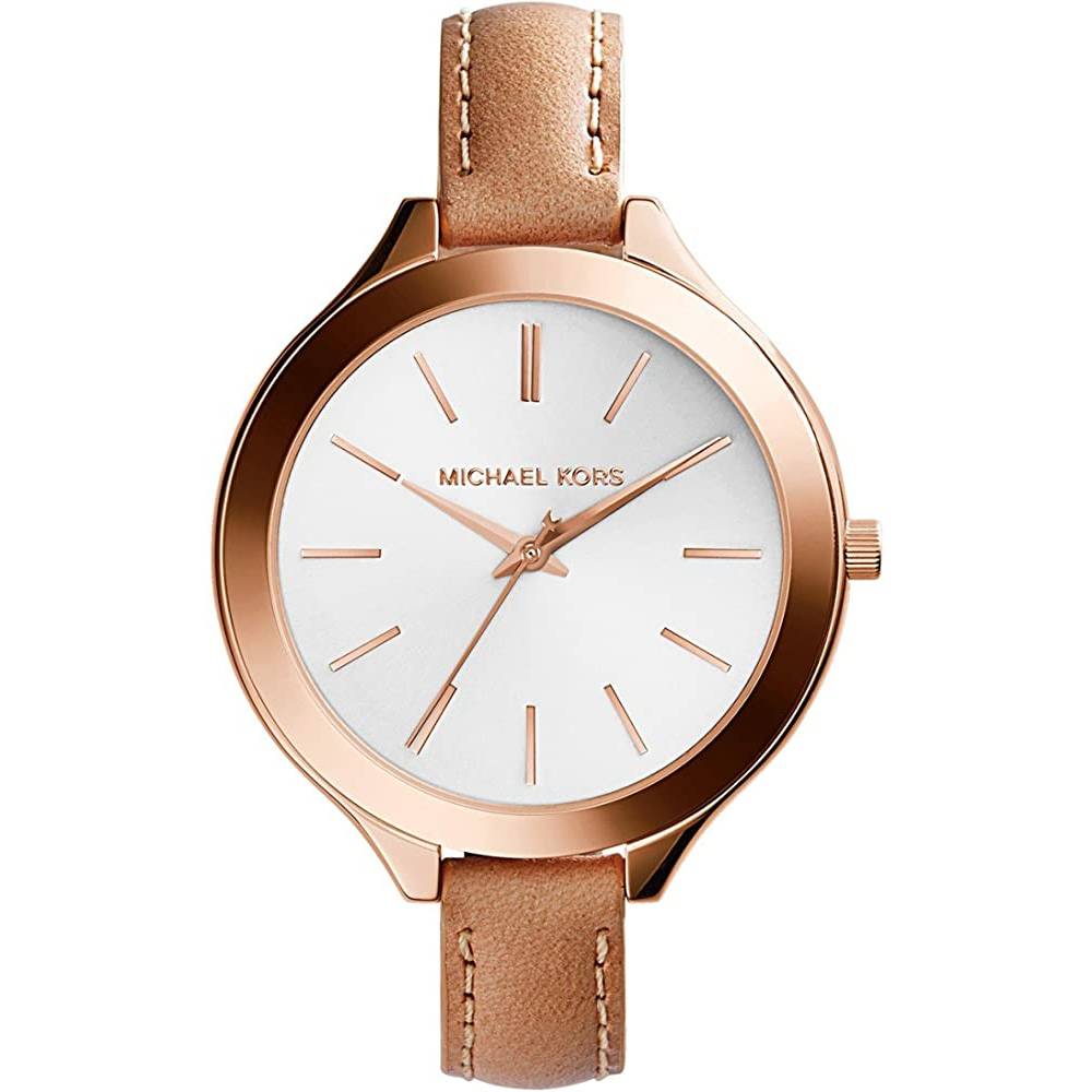 Michael Kors Women's Slim Runway Three-Hand Stainless Steel Quartz Watch - T