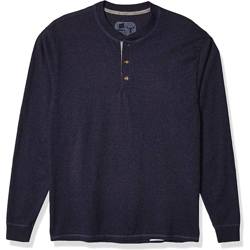 Hanes Men's T-Shirts, Men's BeefyT Henley Shirts, Men's Cotton Long Sleeve Shirts | Multiple Colors - NH