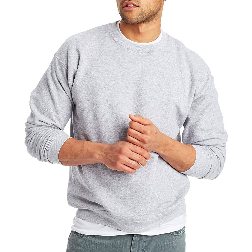 Hanes Men's Sweatshirt, EcoSmart Fleece Crewneck Sweatshirt, Cotton-Blend Fleece Sweatshirt, Plush Fleece Pullover Sweatshirt - LST