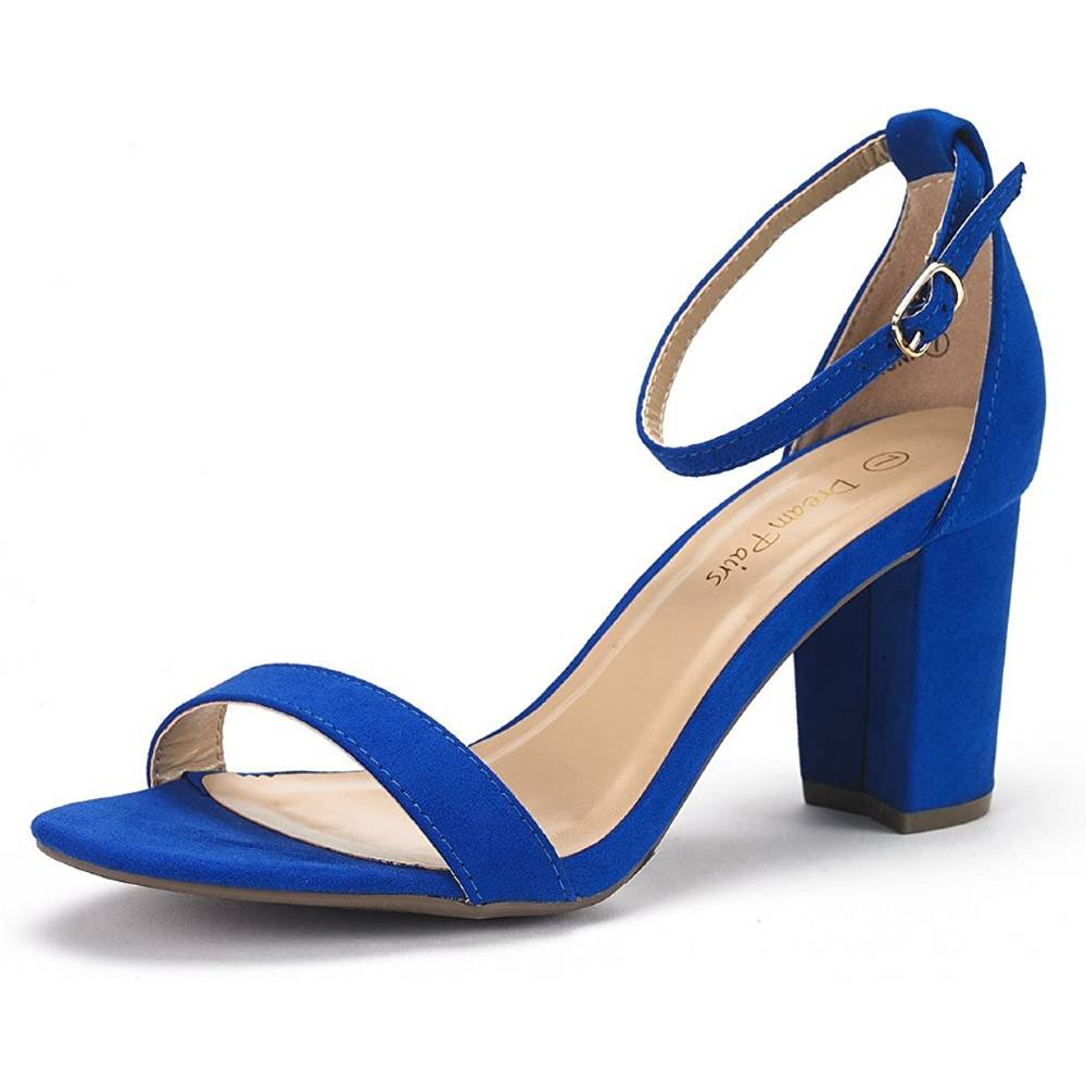DREAM PAIRS Women's Chunk Low Heel Pump Sandals - RB