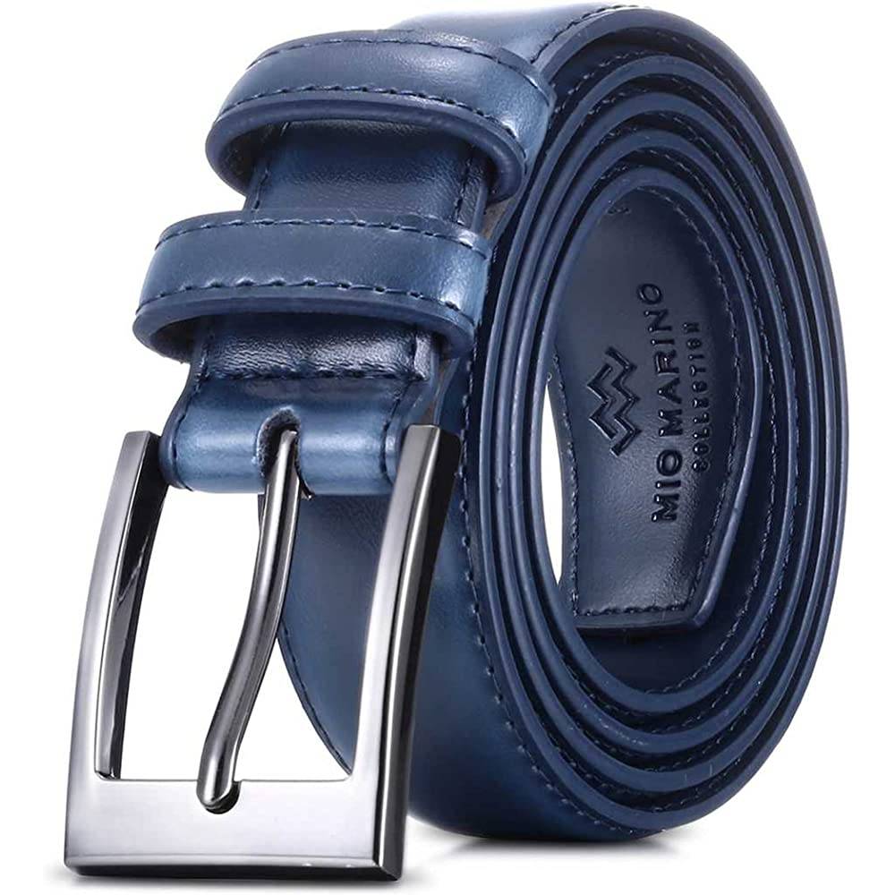 Marino’s Men Genuine Leather Dress Belt with Single Prong Buckle | Multiple Colors - NA