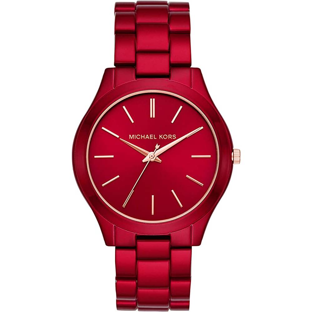 Michael Kors Women's Slim Runway Three-Hand Stainless Steel Quartz Watch - RS