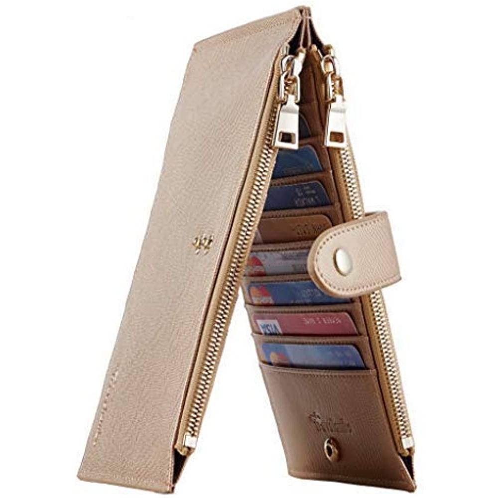 Travelambo Womens Walllet RFID Blocking Bifold Multi Card Case Wallet with Zipper Pocket | Multiple Colors and Sizes - GCH