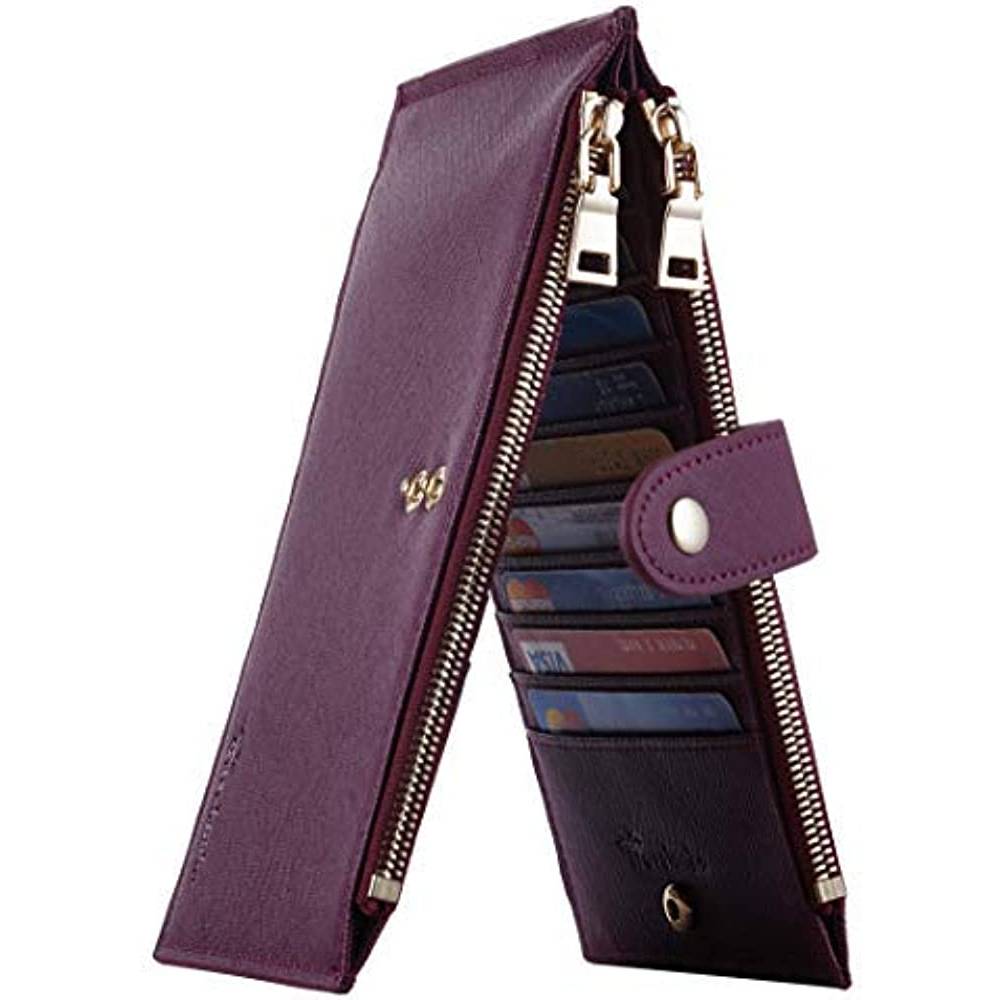 Travelambo Womens Walllet RFID Blocking Bifold Multi Card Case Wallet with Zipper Pocket | Multiple Colors and Sizes - RW