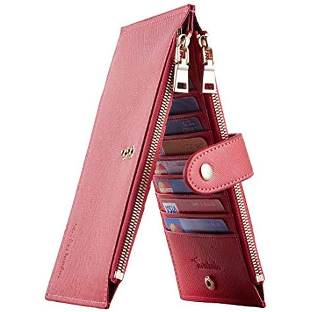 Travelambo Womens Walllet RFID Blocking Bifold Multi Card Case Wallet with Zipper Pocket | Multiple Colors and Sizes - GR