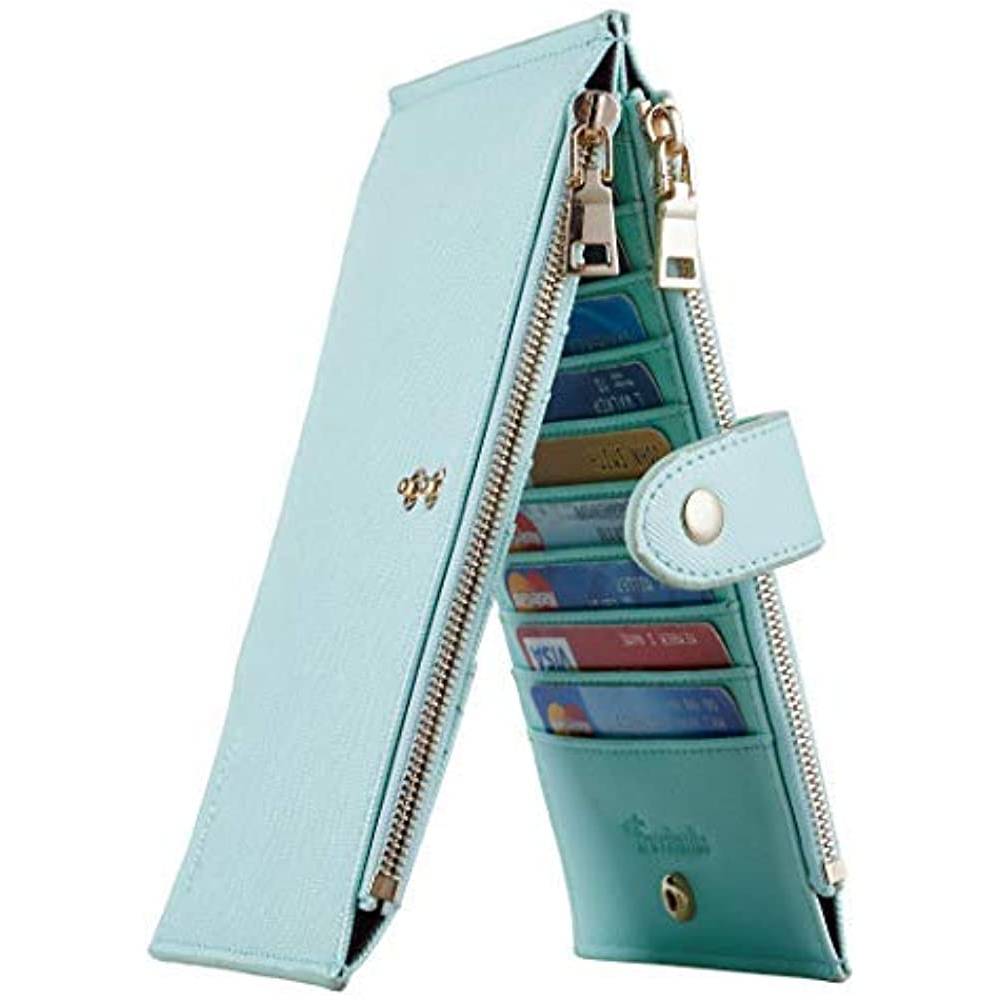 Travelambo Womens Walllet RFID Blocking Bifold Multi Card Case Wallet with Zipper Pocket | Multiple Colors and Sizes - GGY