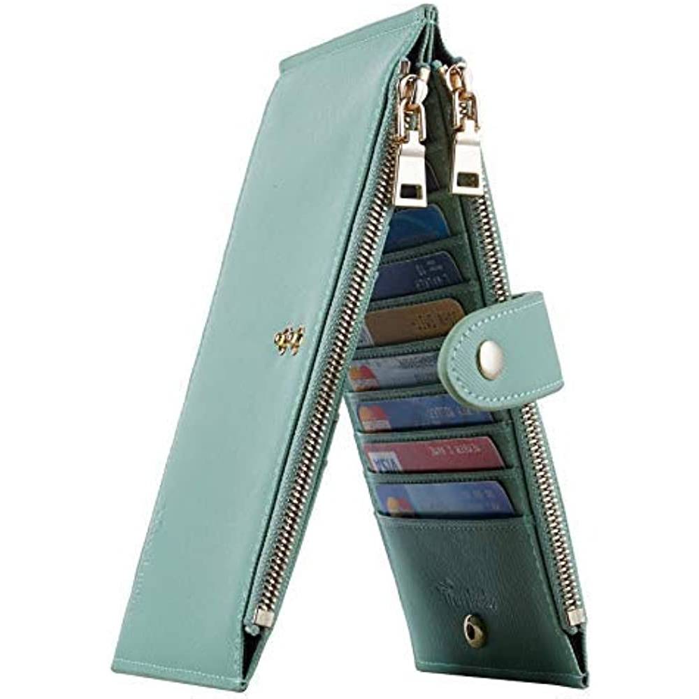 Travelambo Womens Walllet RFID Blocking Bifold Multi Card Case Wallet with Zipper Pocket | Multiple Colors and Sizes - GL