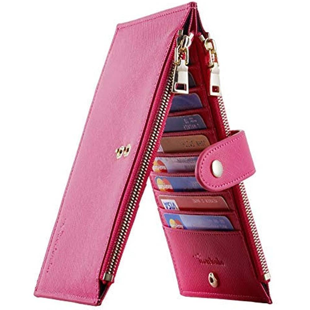Travelambo Womens Walllet RFID Blocking Bifold Multi Card Case Wallet with Zipper Pocket | Multiple Colors and Sizes - RR