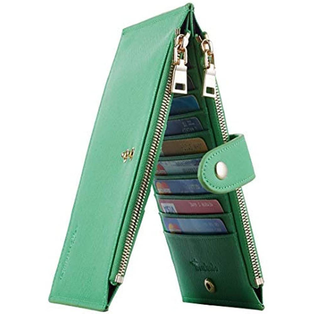 Travelambo Womens Walllet RFID Blocking Bifold Multi Card Case Wallet with Zipper Pocket | Multiple Colors and Sizes - GGS