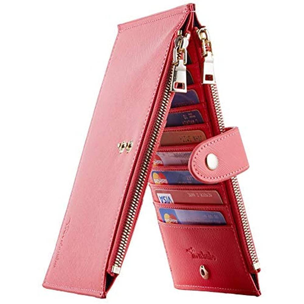 Travelambo Womens Walllet RFID Blocking Bifold Multi Card Case Wallet with Zipper Pocket | Multiple Colors and Sizes - RL