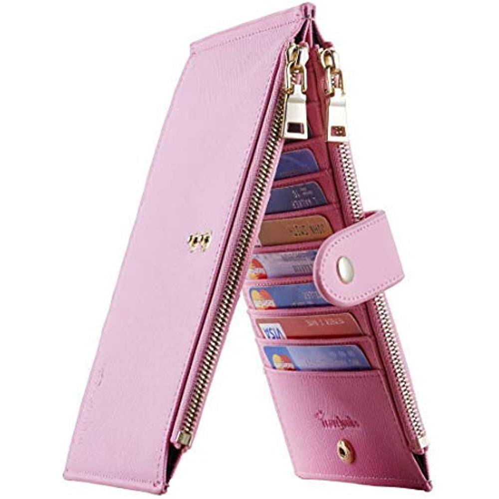 Travelambo Womens Walllet RFID Blocking Bifold Multi Card Case Wallet with Zipper Pocket | Multiple Colors and Sizes - PK