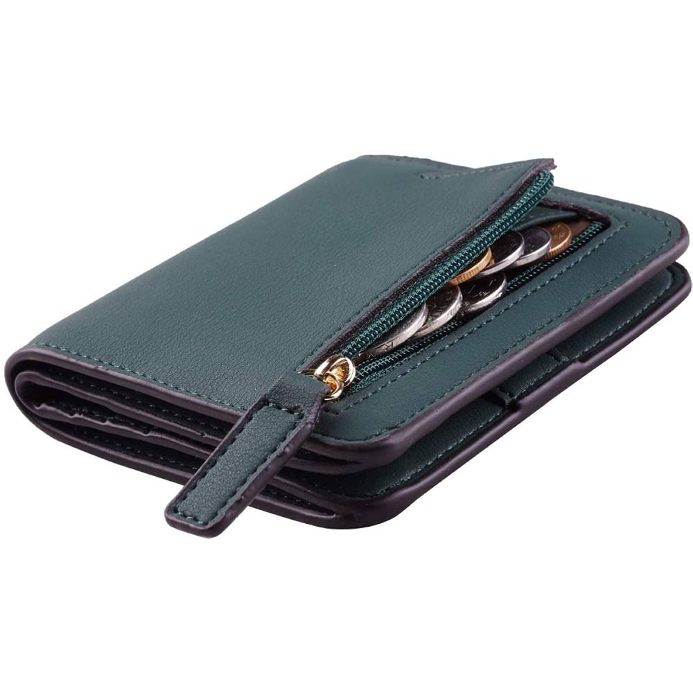Toughergun Womens Rfid Blocking Small Compact Bifold Luxury Genuine Leather Pocket Wallet Ladies Mini Purse with ID Window | Multiple Colors and Sizes - RGC