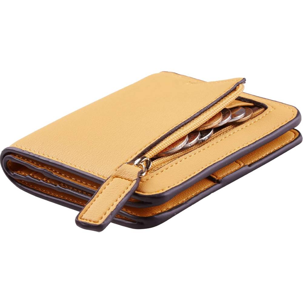 Toughergun Womens Rfid Blocking Small Compact Bifold Luxury Genuine Leather Pocket Wallet Ladies Mini Purse with ID Window | Multiple Colors and Sizes - RY