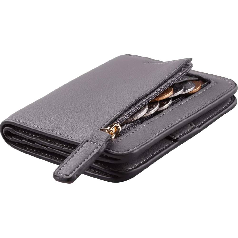 Toughergun Womens Rfid Blocking Small Compact Bifold Luxury Genuine Leather Pocket Wallet Ladies Mini Purse with ID Window | Multiple Colors and Sizes - RGL
