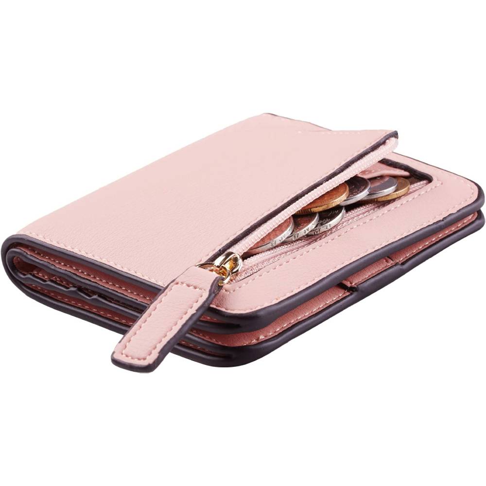 Toughergun Womens Rfid Blocking Small Compact Bifold Luxury Genuine Leather Pocket Wallet Ladies Mini Purse with ID Window | Multiple Colors and Sizes - RPL