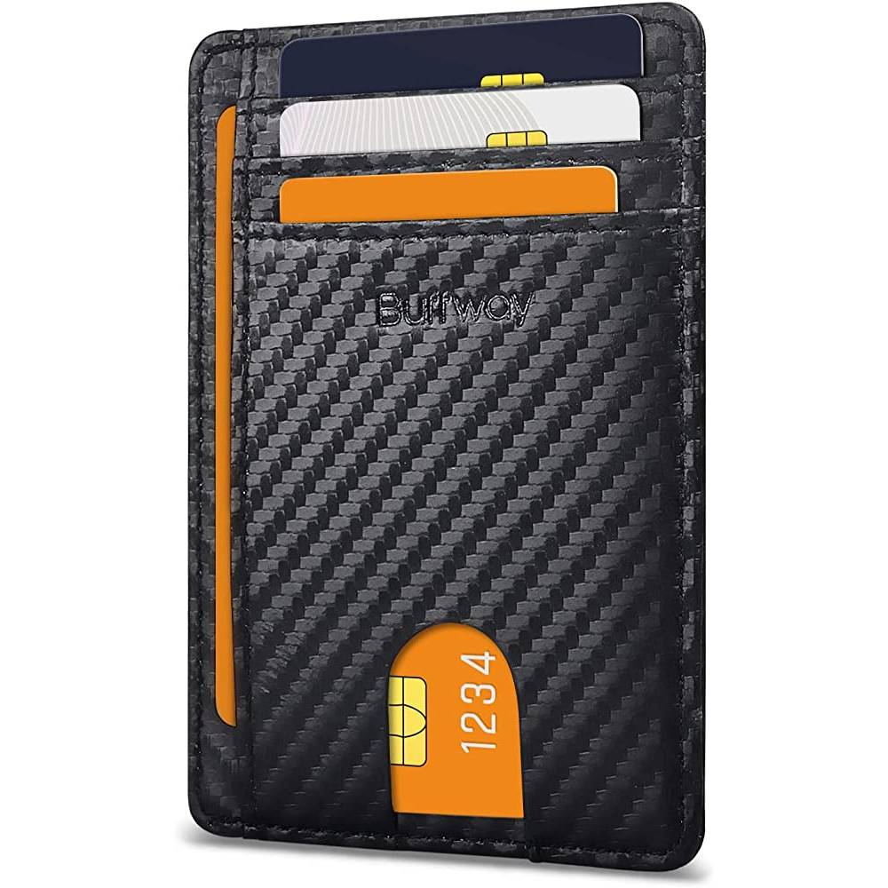 Buffway Slim Minimalist Front Pocket RFID Blocking Leather Wallets for Men Women | Multiple Colors - CFB