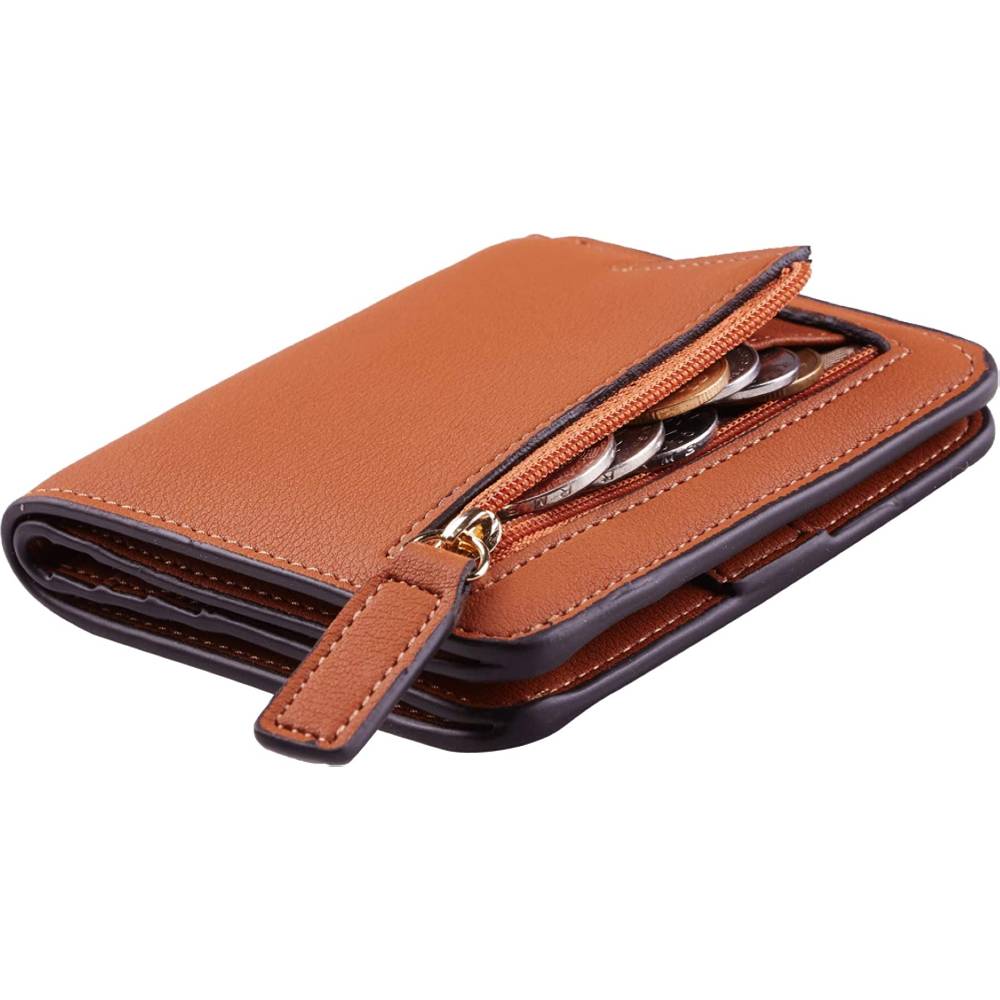 Toughergun Womens Rfid Blocking Small Compact Bifold Luxury Genuine Leather Pocket Wallet Ladies Mini Purse with ID Window | Multiple Colors and Sizes - RT