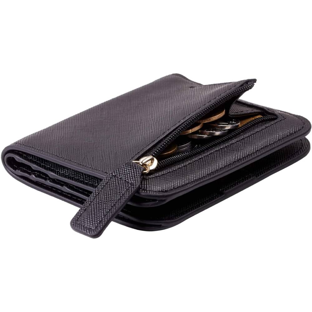Toughergun Womens Rfid Blocking Small Compact Bifold Luxury Genuine Leather Pocket Wallet Ladies Mini Purse with ID Window | Multiple Colors and Sizes - CB