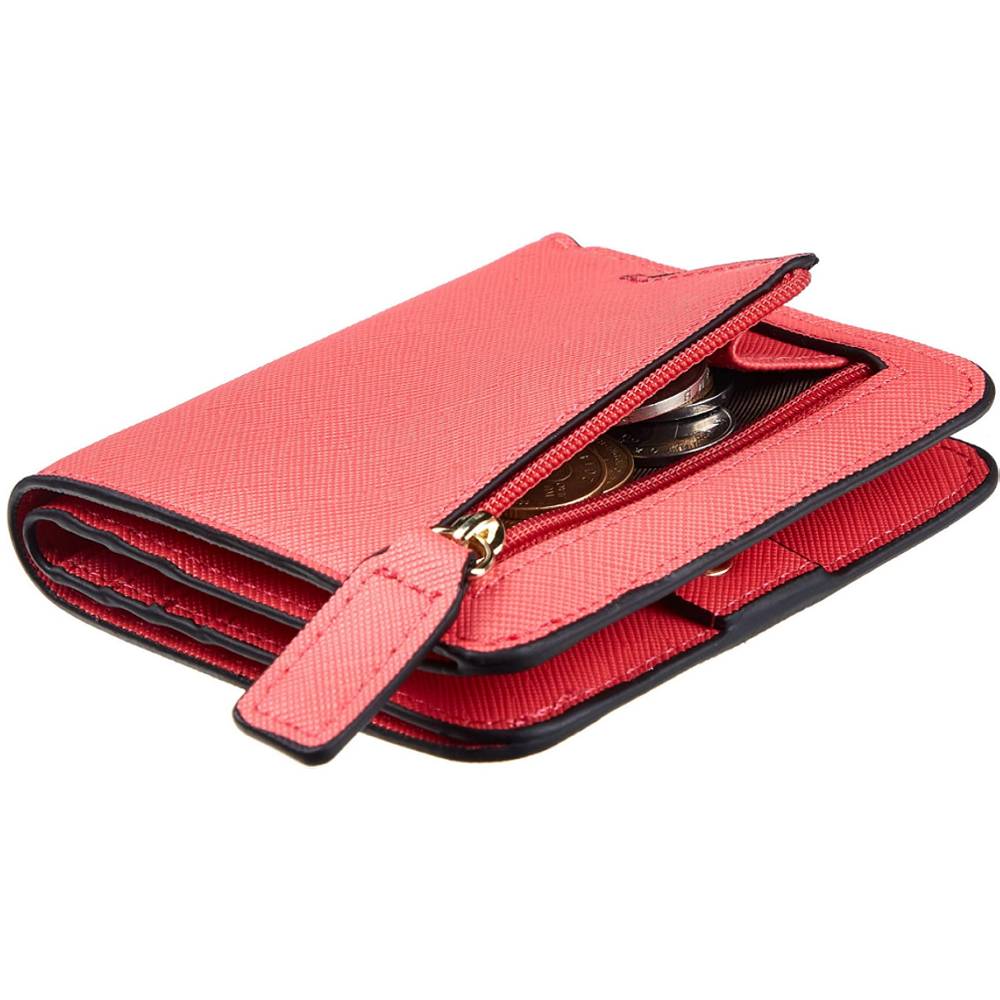 Toughergun Womens Rfid Blocking Small Compact Bifold Luxury Genuine Leather Pocket Wallet Ladies Mini Purse with ID Window | Multiple Colors and Sizes - CLR