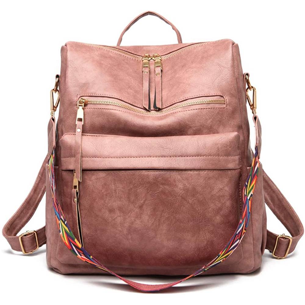 Women's Fashion Backpack Purses Multipurpose Design Handbags and Shoulder Bag PU Leather Travel bag | Multiple Colors - PK