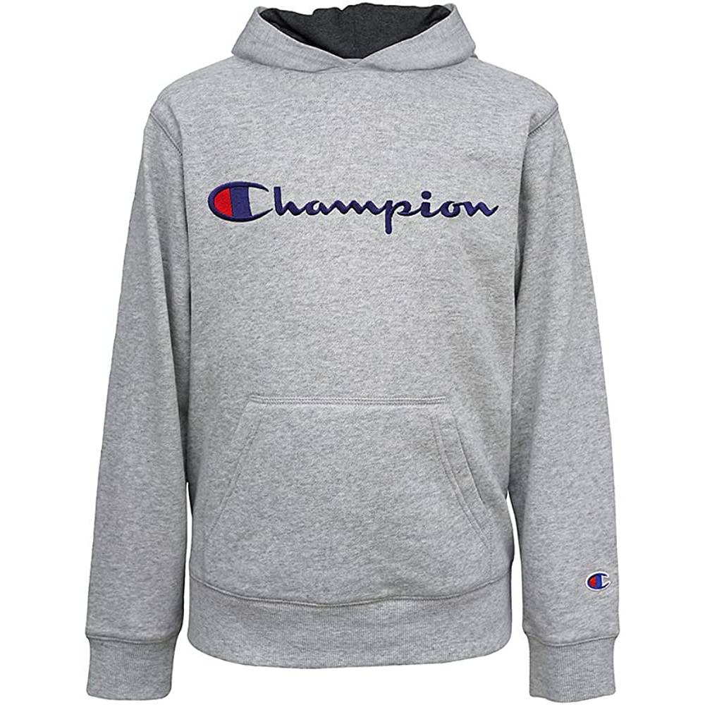 Champion Men's Pullover Hoodie, Powerblend Fleece Midweight Hooded Sweatshirt For Men, Best Hoodies for Men, Script | Multiple Colors and Size