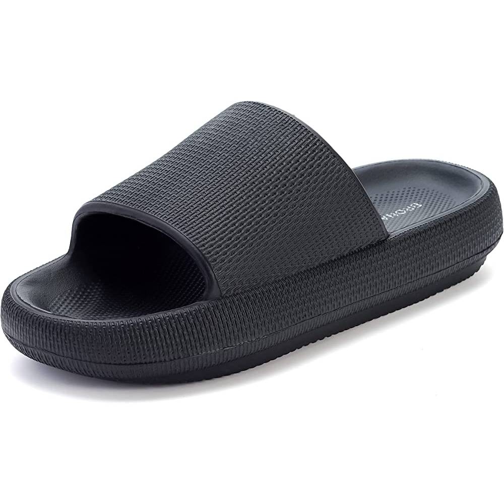 BRONAX Cloud Slippers for Women and Men | Pillow Slippers Bathroom Sandals | Extremely Comfy | Cushioned Thick Sole | Multiple Colors - B