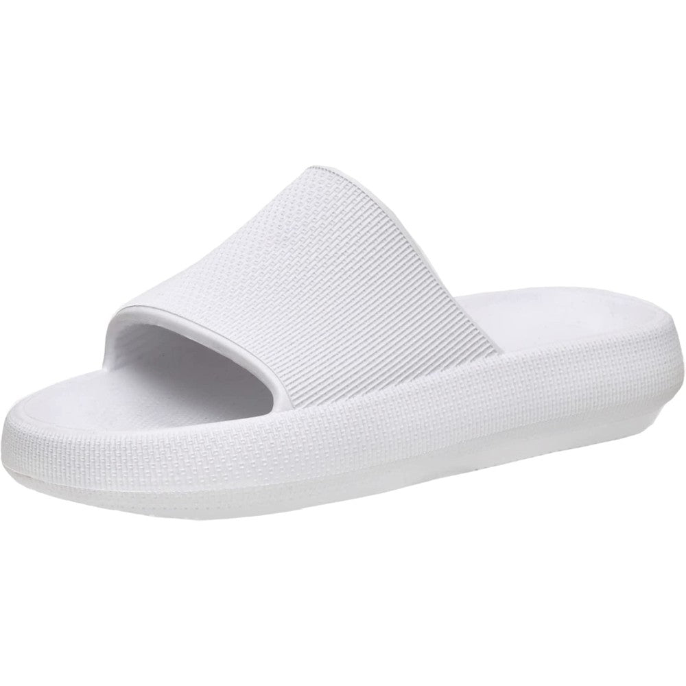 Cushionaire Women's Feather recovery slide sandals with +Comfort - WH