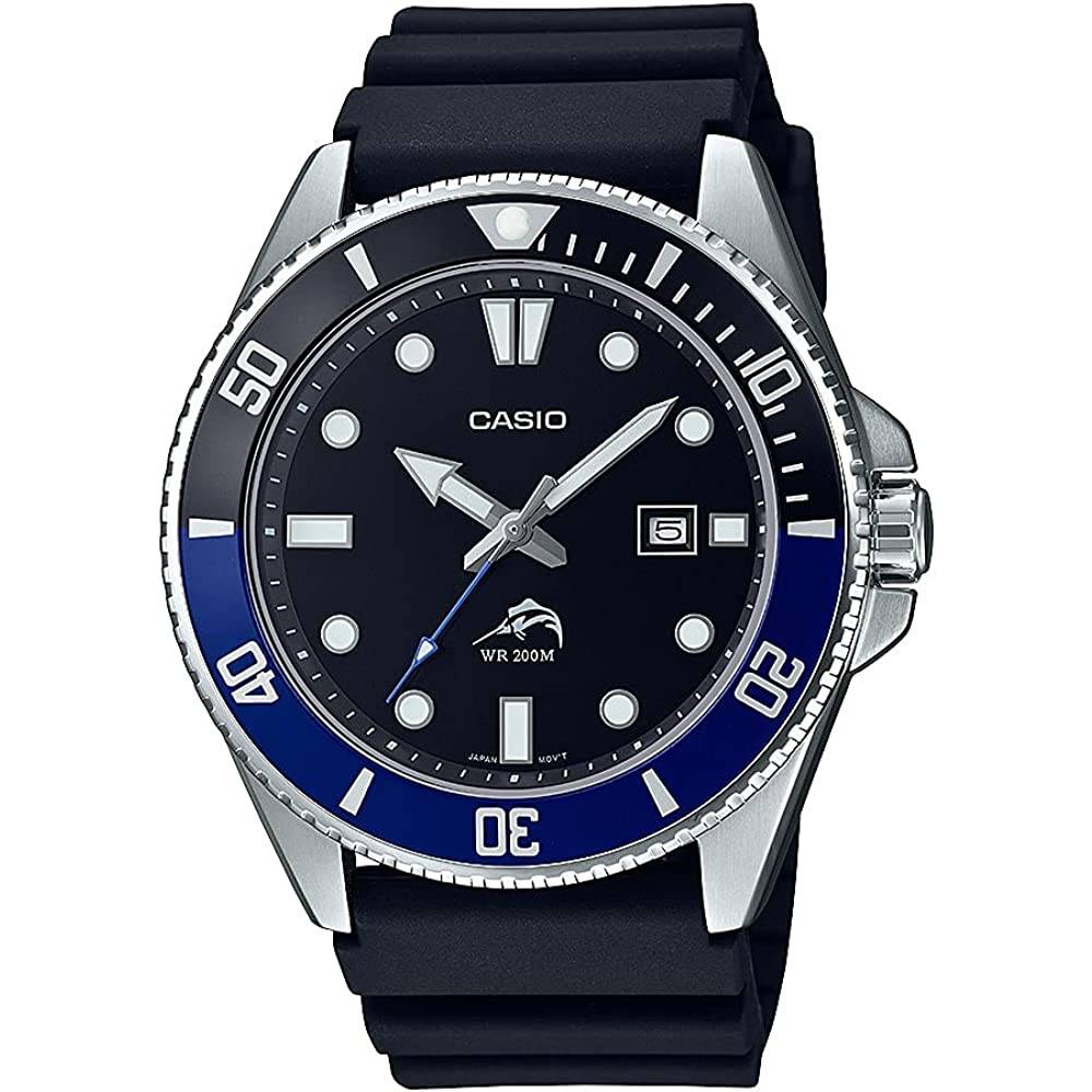 Casio Men's MDV106-1AV 200 M WR Black Dive Watch (MDV106-1A) | Multiple Colors - BBL