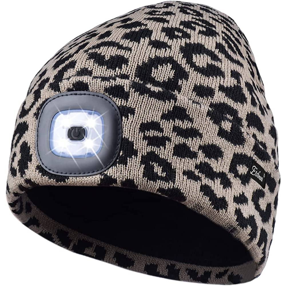 Etsfmoa Unisex Beanie Hat with The Light Gifts for Men Dad Father USB Rechargeable Caps | Multiple Colors - LE