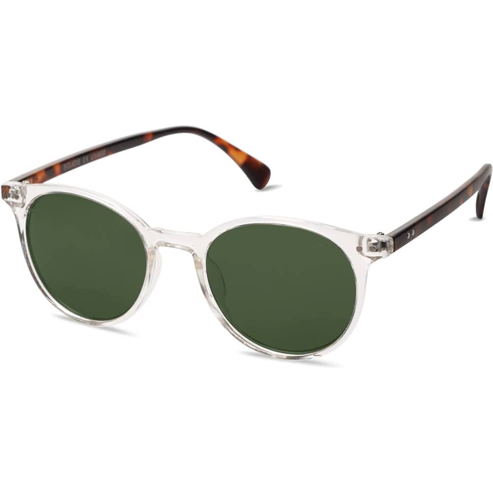 SOJOS Small Round Classic Polarized Sunglasses for Women Men Vintage Style UV400 Lens MAY SJ2113 | Multiple Colors - CLGE
