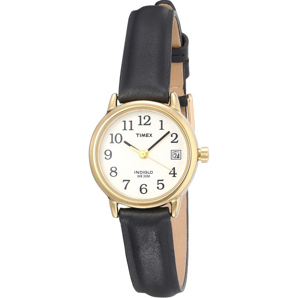 Timex Women's Indiglo Easy Reader Quartz Analog Leather Strap Watch with Date Feature - BGT