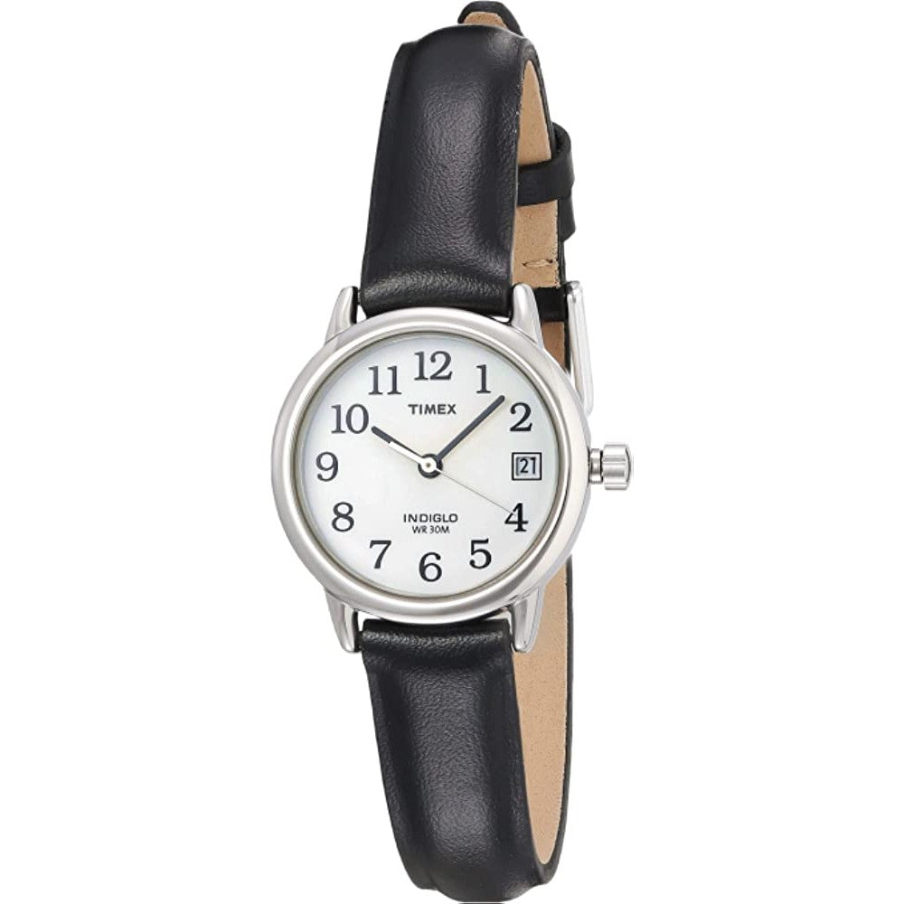 Timex Women's Indiglo Easy Reader Quartz Analog Leather Strap Watch with Date Feature - BSTW