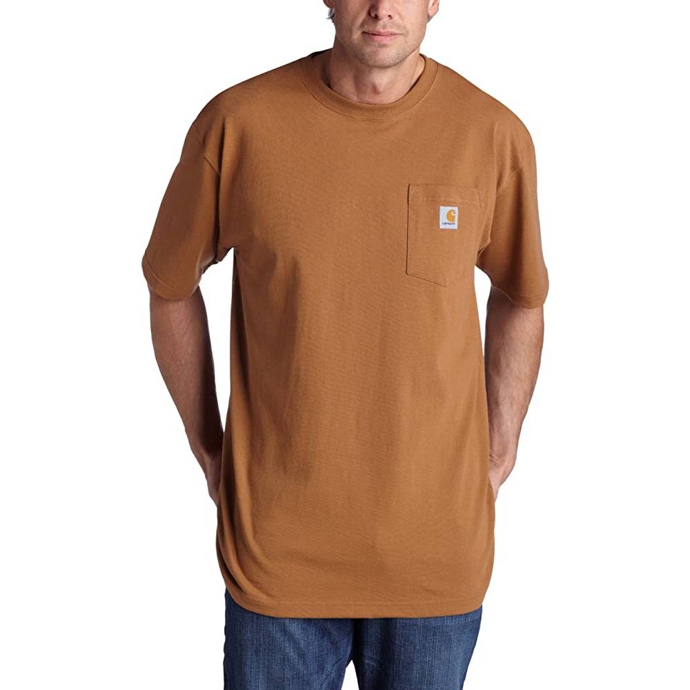 Carhartt Men's Loose Fit Heavyweight Short-Sleeve Pocket T-Shirt | Multiple Colors and Sizes - CBR