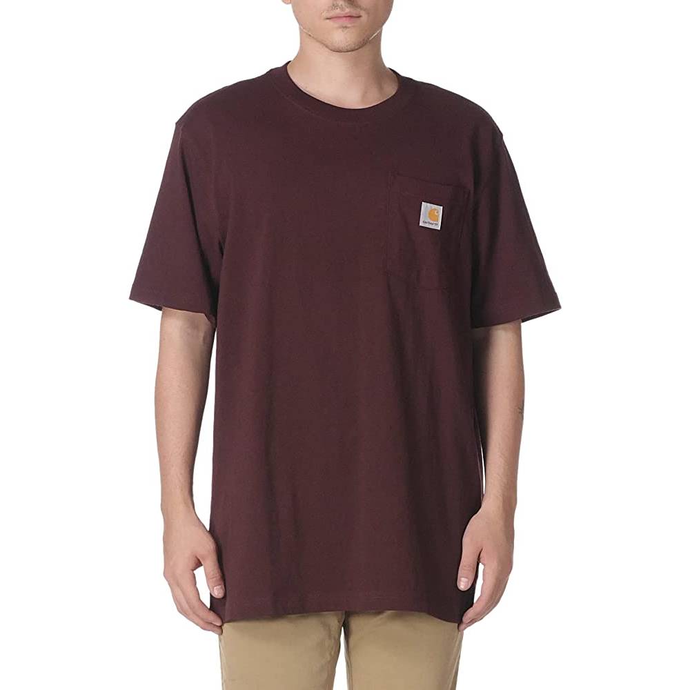 Carhartt Men's Loose Fit Heavyweight Short-Sleeve Pocket T-Shirt | Multiple Colors and Sizes - PORT