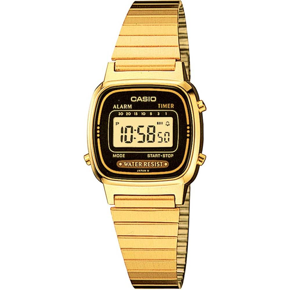 Casio Women's Vintage LA670WGA-1DF Daily Alarm Digital Gold-tone Watch - GT