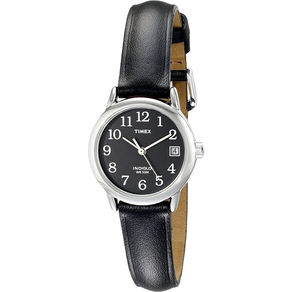 Timex Women's Indiglo Easy Reader Quartz Analog Leather Strap Watch with Date Feature - BSTB