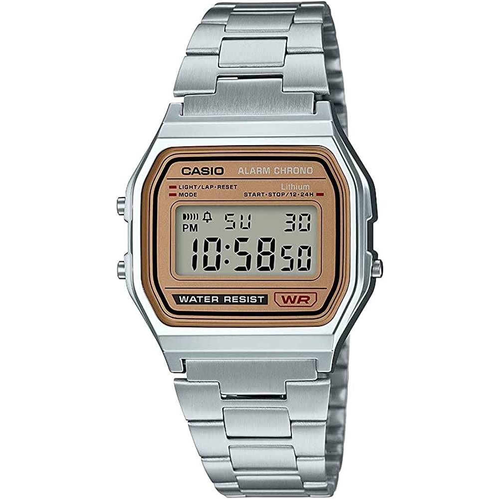 Casio Men's A158WEA-9CF Casual Classic Digital Bracelet Watch, Silver