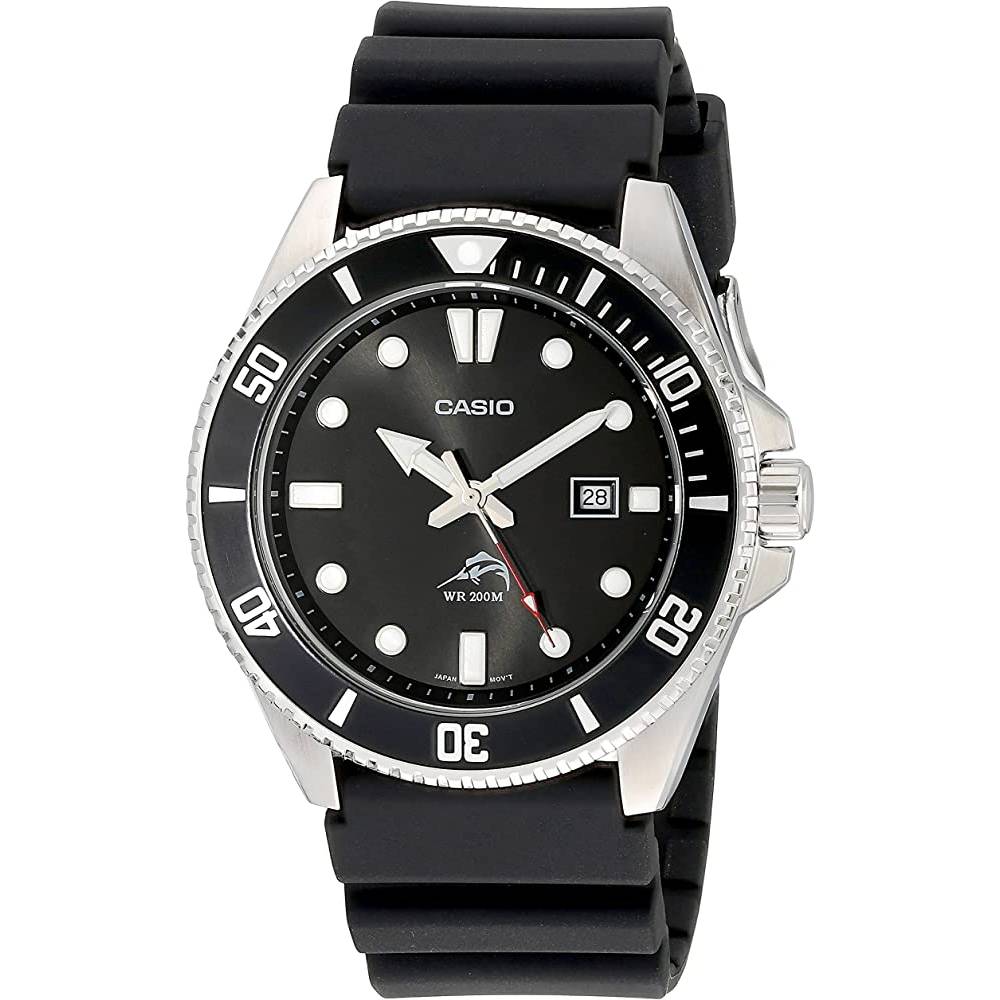 Casio Men's MDV106-1AV 200 M WR Black Dive Watch (MDV106-1A) | Multiple Colors - BS