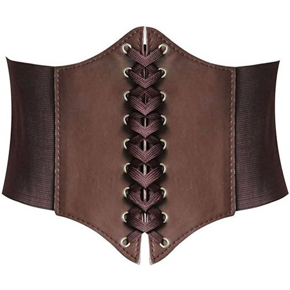HANERDUN Lace-up Waspie Corset Belts for Women Elastic Waist Belt Tied Retro Wide Belt | Multiple Colors - SABR