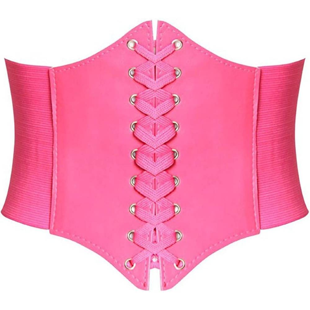 HANERDUN Lace-up Waspie Corset Belts for Women Elastic Waist Belt Tied Retro Wide Belt | Multiple Colors - SAPK