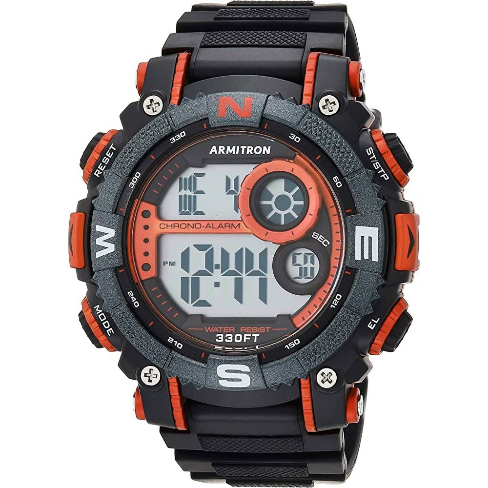 Armitron Sport Men's Digital Chronograph Resin Strap Watch, 40/8284 | Multiple Colors - R