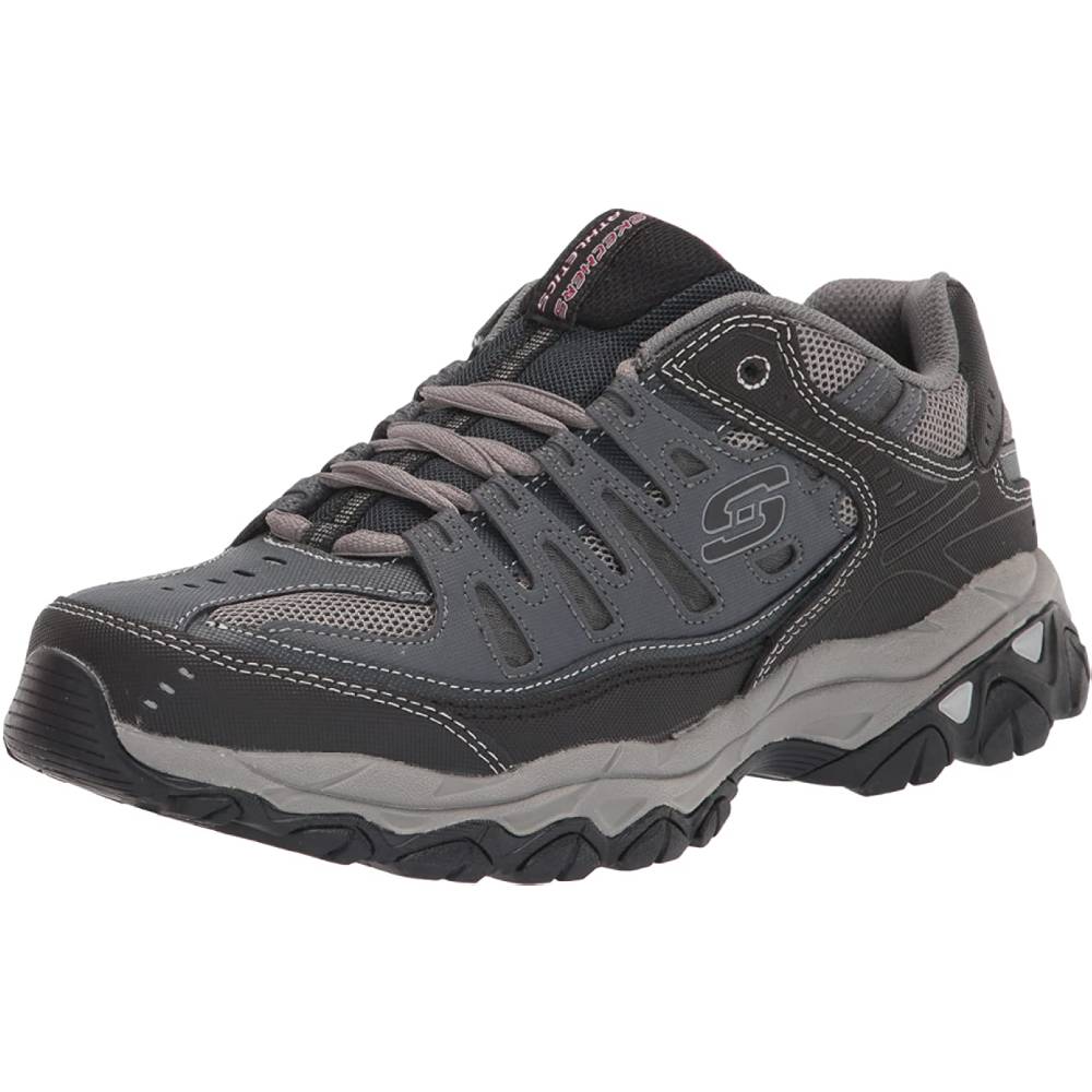 Skechers Men's Afterburn Memory-Foam Lace-up Sneaker | Multiple Colors and Sizes - N
