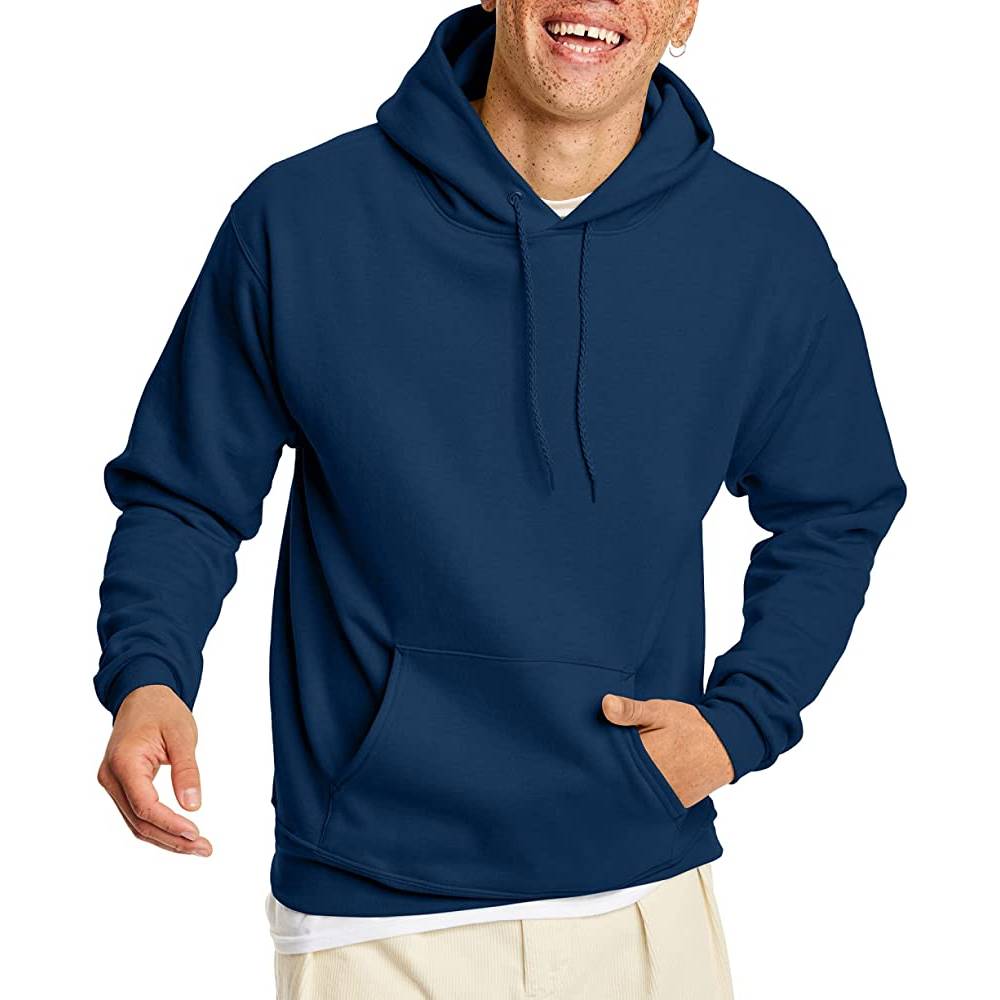 Hanes Men's Sweatshirt, EcoSmart Fleece Hoodie, Cotton-Blend Fleece Hooded Sweatshirt, Plush Fleece Pullover Hoodie | Multiple Colors - N