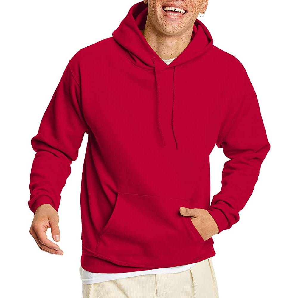 Hanes Men's Sweatshirt, EcoSmart Fleece Hoodie, Cotton-Blend Fleece Hooded Sweatshirt, Plush Fleece Pullover Hoodie | Multiple Colors - DEF