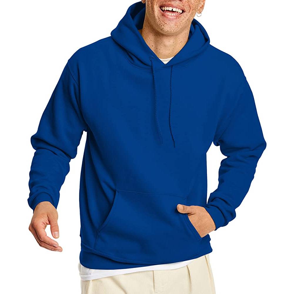 Hanes Men's Sweatshirt, EcoSmart Fleece Hoodie, Cotton-Blend Fleece Hooded Sweatshirt, Plush Fleece Pullover Hoodie | Multiple Colors - DER
