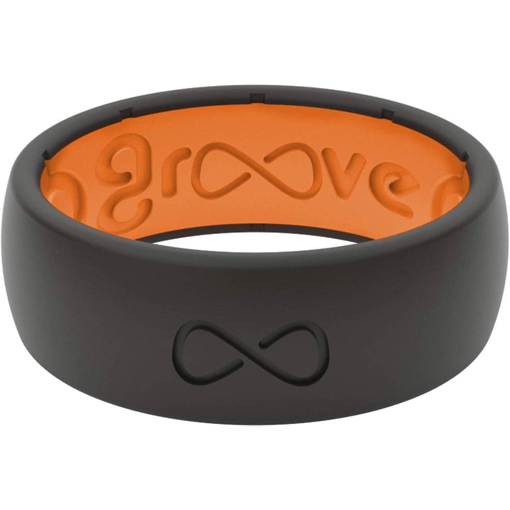 Solid Silicone Ring by Groove Life - Breathable Rubber Wedding Rings for Men, Lifetime Coverage, Unique Design, Comfort Fit Ring | Multiple Colors and Sizes - BOR