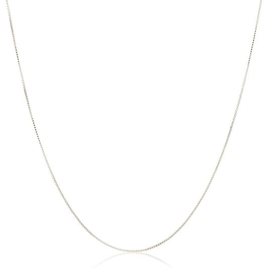 Amazon Collection Sterling Silver Thin 0.6mm Box Chain Necklace | Multiple Colors and Sizes - WH